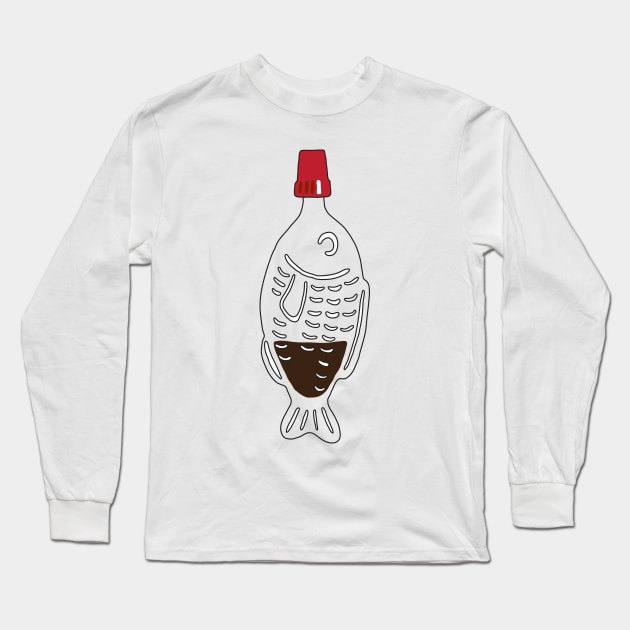 Single Soy Sauce Fish Long Sleeve T-Shirt by MichellePhong